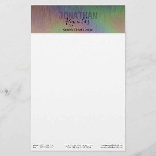 Monogramm für moderne Imitate Briefpapier (Vorderseite)