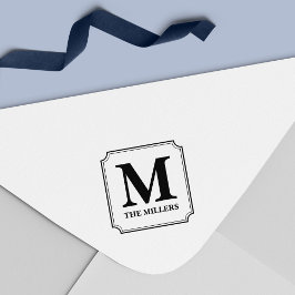 Monogramm für moderne klassische Familiennamen Permastempel