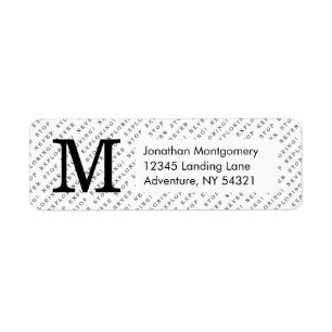 Monogramm für moderne Schwarz-Weiß-Reisen
