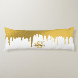 Monogramm für modische Gold-Metallic-Tropfen Seitenschläferkissen