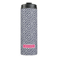 Monogramm für Navy Blue und Rosa griechischer Schl