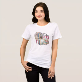 Monogramm für niedliche Regenbogenfarbenbücher Tri-Blend Shirt