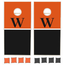 Monogramm für Orange und Schwarze Uni
