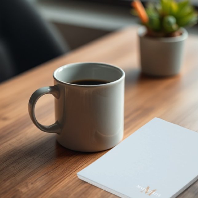 Monogramm für personalisierte Bezeichnung Notizblock (Von Creator hochgeladen)