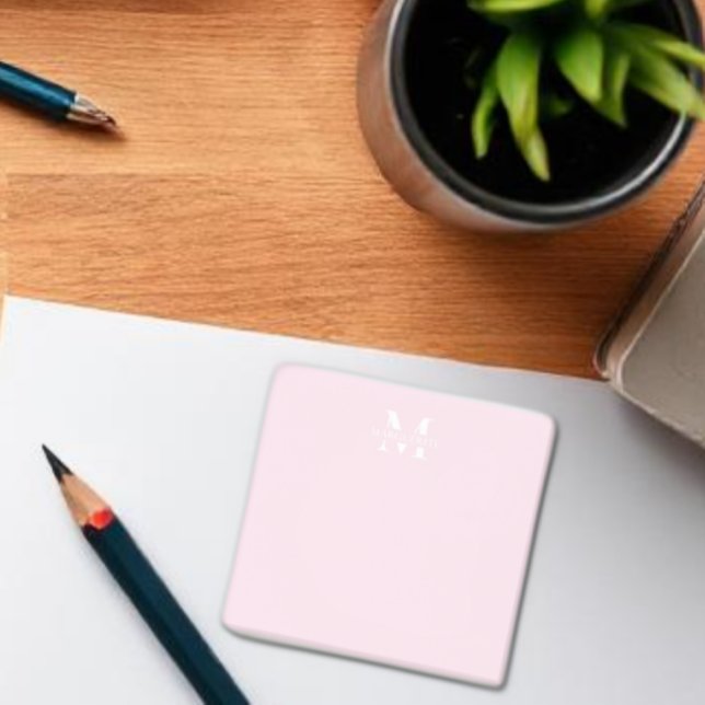 Monogramm für personalisierte Bezeichnung Post-it Klebezettel (Von Creator hochgeladen)