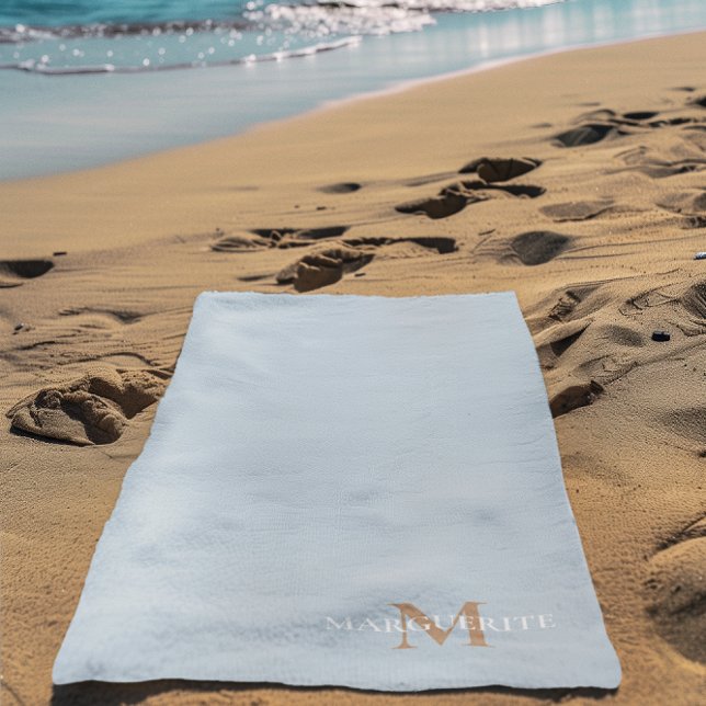 Monogramm für personalisierte Bezeichnung Strandtuch (Von Creator hochgeladen)