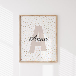 Monogramm für personalisierte Individuelle Name Poster