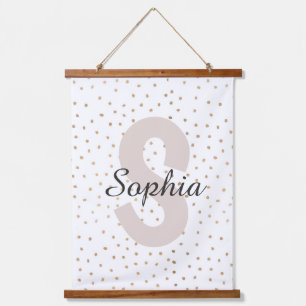 Monogramm für personalisierte Individuelle Name Wandteppich Mit Holzrahmen