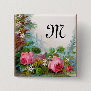 MONOGRAMM FÜR Rose UND JASMINEN Button