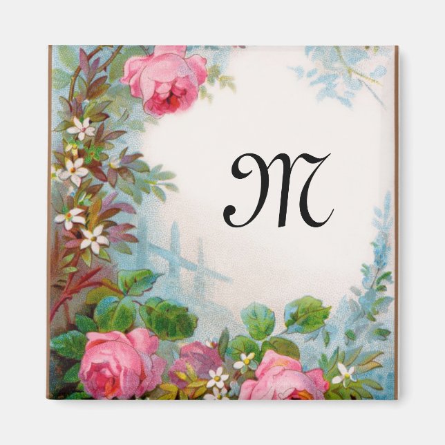 MONOGRAMM FÜR Rose UND JASMINEN Magnet (Vorne)