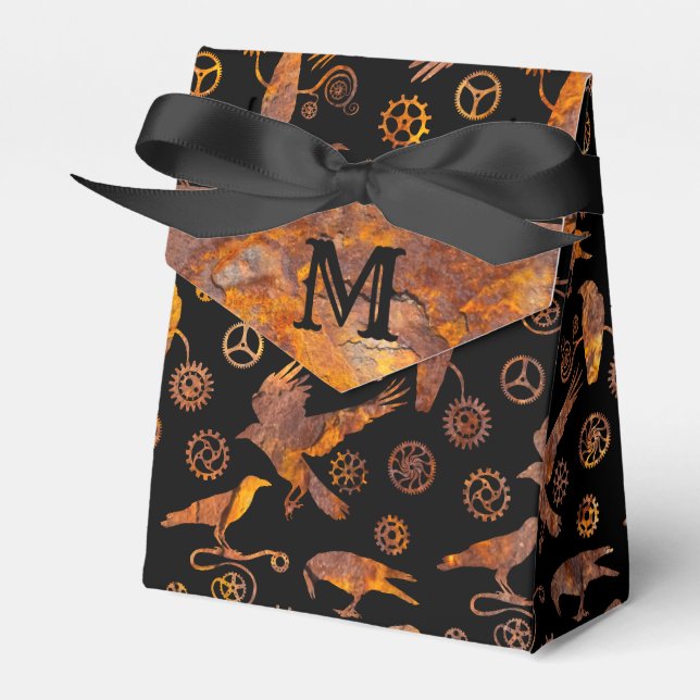 Monogramm für rostfreie Steampunken Geschenkschachtel (Vorderseite)