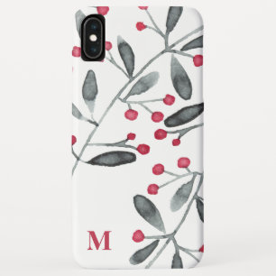Monogramm für rote und grüne Aquarellfarben Case-Mate iPhone Hülle