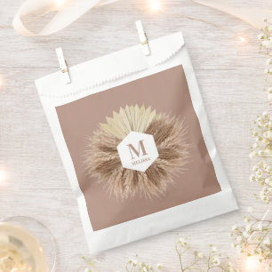 Monogramm für rustikale, warme neutrale Farben Geschenktütchen