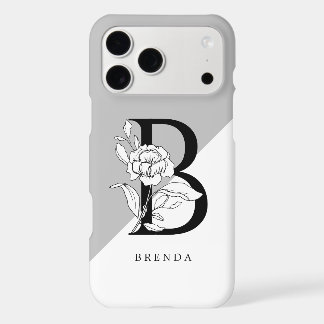 Monogramm für Schwarz-Weiß-Flora