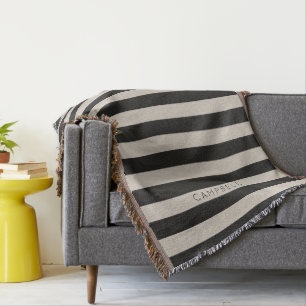 Monogramm für schwarze und Elfenbeinstreifen Bau Decke