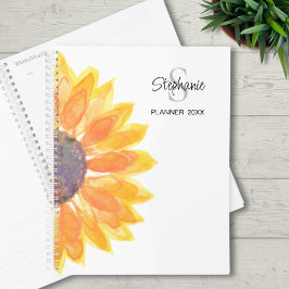 Monogramm für Sonnenblumennamen 2024 Planer