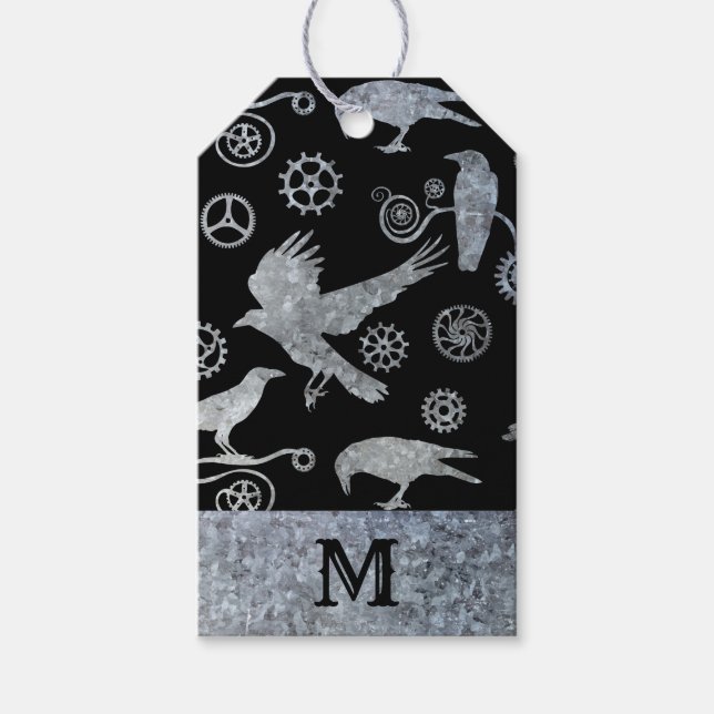 Monogramm für Stahlstangen und -kronen Geschenkanhänger (Vorderseite)