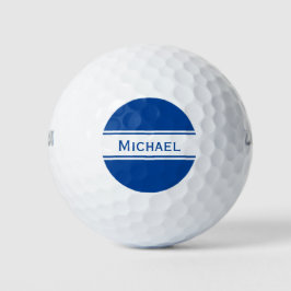 Monogramm für tiefblaue Streifen Golfball