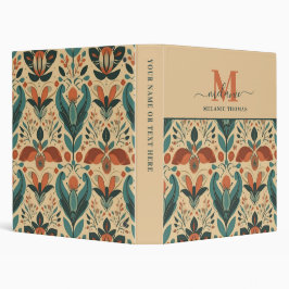 Monogramm für Vintage florale Skriptnamen 2,5 Cm Ordner