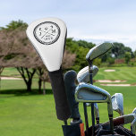Monogramm für Vintages Golf Club-Logo<br><div class="desc">Rüsten Sie seine Golftasche mit einem personalisierten Fahrerdeckel auf! Das mit Monogramm Design im Vintagen Stil zeichnet sich durch eine Mischung aus gekreuzten Golfklubs mit seinen Initialen und dem Geburtsjahr auf Weiß aus.</div>
