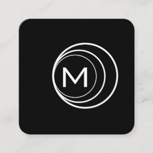 Monogramm für zeitgenössische Logos (schwarz / gra Quadratische Visitenkarte