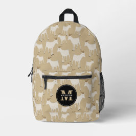 Monogramm für Ziegenhaltung Bedruckter Rucksack
