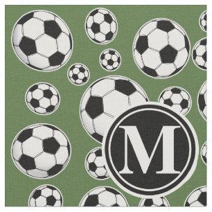 Monogramm-Fußball - Baum-Spitze Stoff