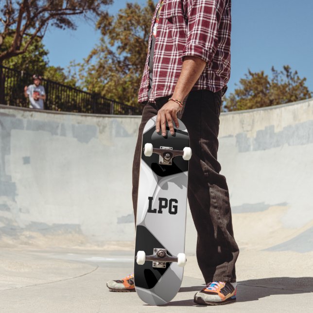 Monogramm Fußball-Fußball-Ball Skateboard (Außenbereich 2)