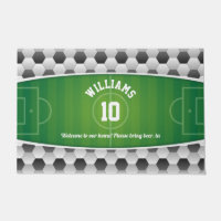 Monogramm-Fußball-Fußballplatz-Ball-Sport-Grün