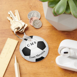 Monogramm Fußball-Sondertext Schlüsselanhänger