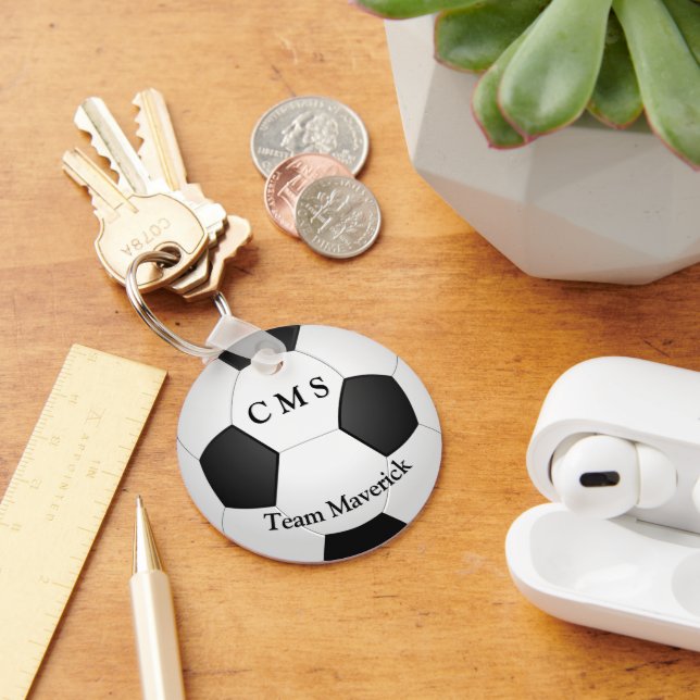 Monogramm Fußball-Sondertext Schlüsselanhänger (Schreibtisch)
