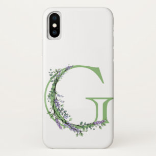 Monogramm G Lavendel Eukalyptus Case-Mate iPhone Hülle
