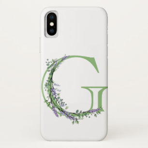 Monogramm G Lavendel Eukalyptus Case-Mate iPhone Hülle