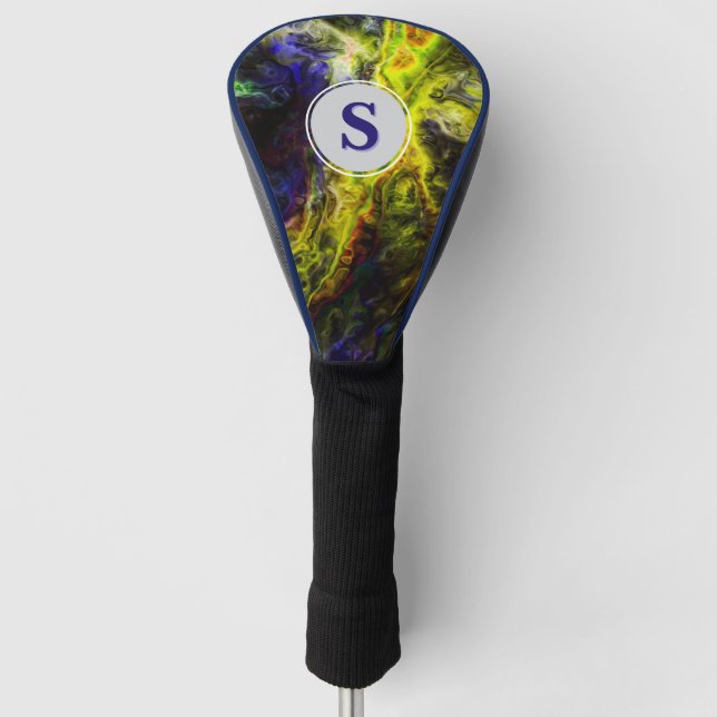 Monogramm galaktische Vapors Golf Headcover (Vorderseite)