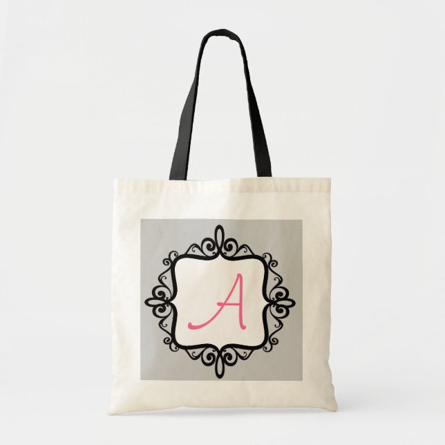 Monogramm-Gastgeschenk Hochzeits-Tasche Tragetasche (Vorne)