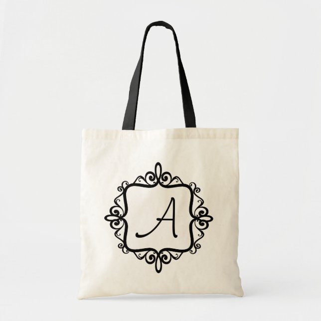 Monogramm-Gastgeschenk Hochzeits-Tasche Tragetasche (Vorne)