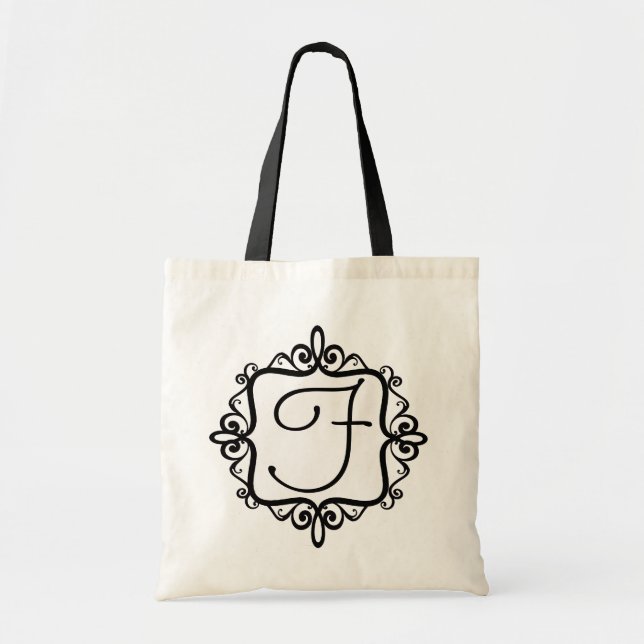 Monogramm-Gastgeschenk Hochzeits-Tasche Tragetasche (Vorne)