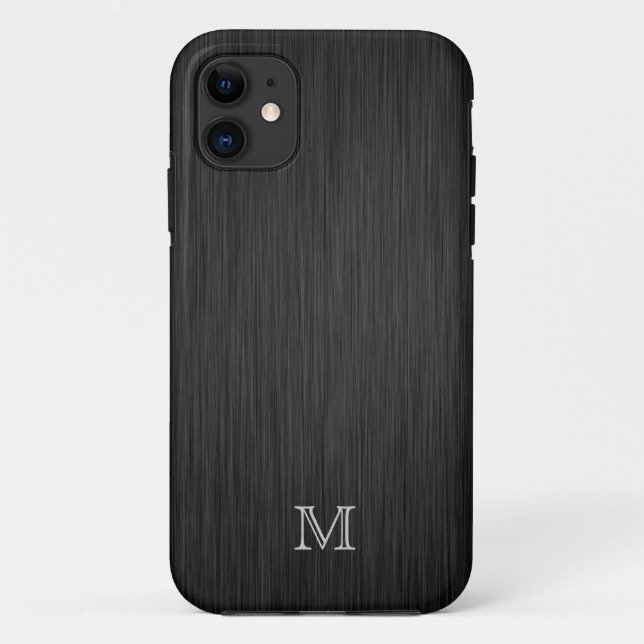 Monogramm gebürsteter Metallblick iPhone 5 Kasten Case-Mate iPhone Hülle (Rückseite)