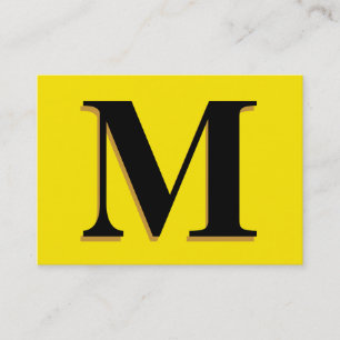 Monogramm-Gelb Visitenkarte