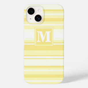 Monogramm gelbe Streifen Case-Mate iPhone 14 Hülle