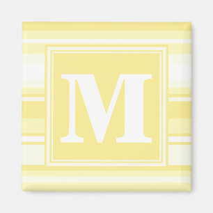 Monogramm gelbe Streifen Magnet