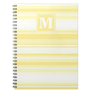 Monogramm gelbe Streifen Notizblock