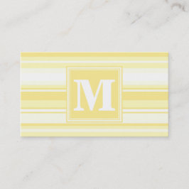 Monogramm gelbe Streifen Visitenkarte