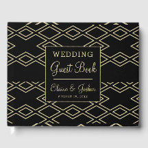 Monogramm geometrisches Hochzeitstorbuch