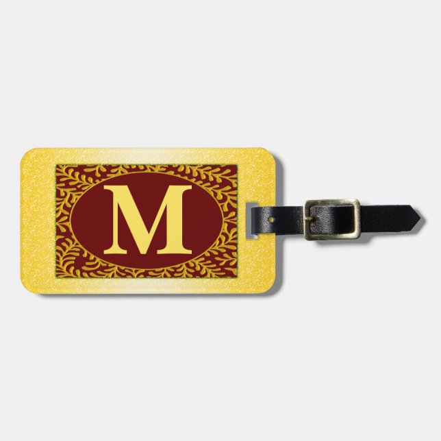 Monogramm-Gepäckanhänger Gepäckanhänger (Vorderseite horizontal)
