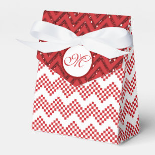 Monogramm-Geschenk für die Zickzack Gastgeschenk H Geschenkschachtel