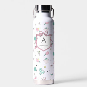 Monogramm Geschenk für Pickleball Damen Trinkflasche