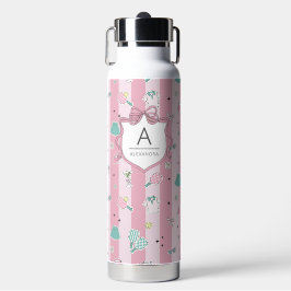 Monogramm Geschenk für Pickleball Damen Trinkflasche