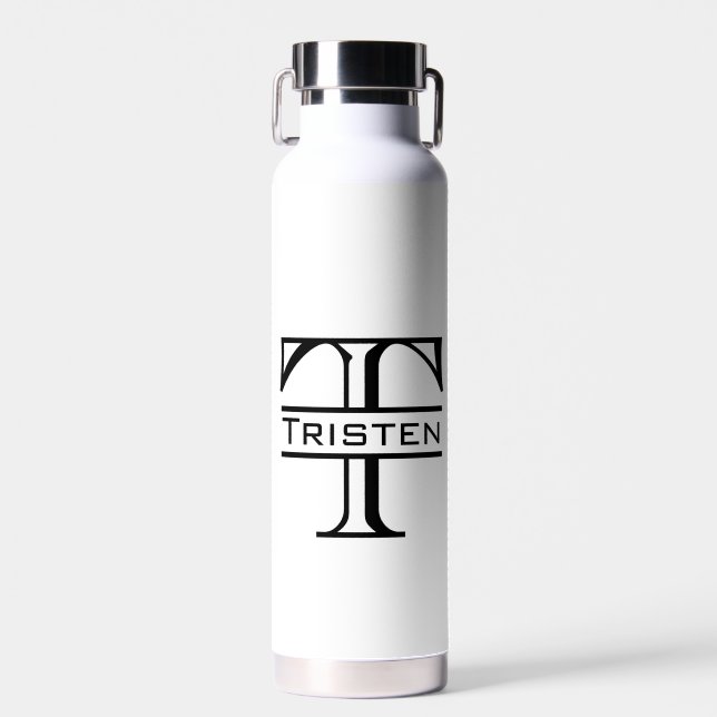 Monogramm-Geschenk Klassische Initialen  Trinkflasche (Vorne)