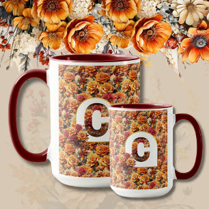 Monogramm Geschenk Oma Mutter Geburtstag Herbst Bl Tasse
